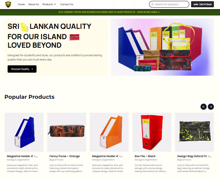 Jithumi Creations website showcase